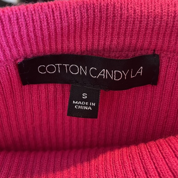 EUC Pink Ribbed Strapless Mini Dress With Cutout sides - Picture 6 of 9